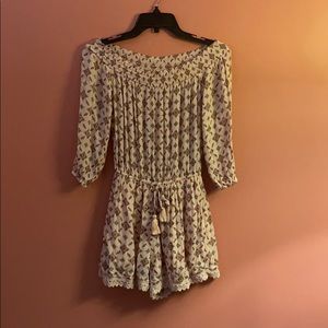 Abercrombie & Fitch Printed Off-shoulder Romper